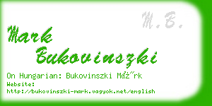 mark bukovinszki business card